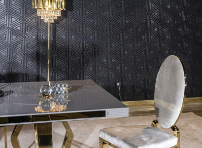 Esszimmer Stuhl weiß Luxus Metall mit Textil Stühle Stil Modern Lehnstuhl